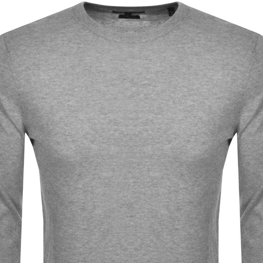 Alternative Image for ProductArmani Exchange Crew Neck Knit Jumper Grey2